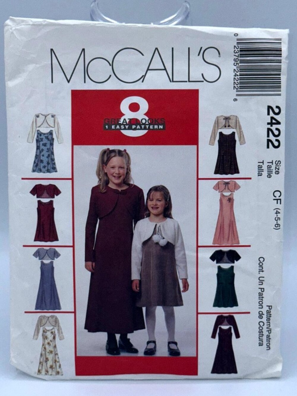 McCall’s 2422 Girls Dress & Jacket Sewing Pattern – 8 Great Looks Size 4‑5‑6